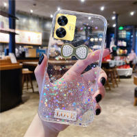 เคสโทรศัพท์ใหม่ขายดีสำหรับ Realme C55เคส C55NFC Realme 10T 5G ใสลายดาวระยิบระยับน่ารักโบว์แวววาวการ์ตูนฝาหลัง Realmec55 NFC 2023