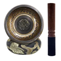 Black Mantra Nepal Singing Bowl Meditaion Sound Bowl set