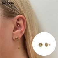 {Han ornaments}PANAOBEN 925เงินสเตอร์ลิง Mini Stud ต่างหูสำหรับผู้หญิง Zircon ขนาดเล็ก Eye Piercing ต่างหู Pendientes เครื่องประดับ Bijoux สาว Aretes