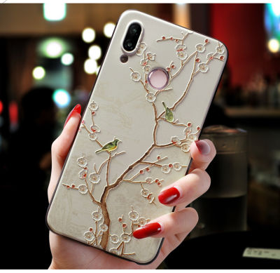 3D Relief Flower TPU Case For Huawei P40 P30 P20 Honor 9X 9A 8X 10 20 Pro 10X Lite E Nova 5T P Smart 20201 2020 Y9 Y6 2019 Capa