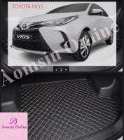 แผ่นรองกระโปรงหลังรถ Trunk Mats FOR TOYOTA VIOS แผ่นยางปูรถ ป้องกันไม่ให้ตัวรถสกปรก กันน้ำกันกระแทกป้องกันรอยขีดข่วนและทนต่อสารเคมี สี Black and Beige