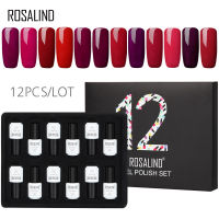 Rosalind สีทาเล็บเจล เฉดสี 12 Pcs. Nail Gel UV Polish 7 ml Box Set ขนาด 7 ml จำนวน 12 ชิ้น ( อบ UV เท่านั้น )