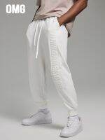 OMG popular logo age season leisure trousers loose white sports men beam foot fitness pants knitting who pants