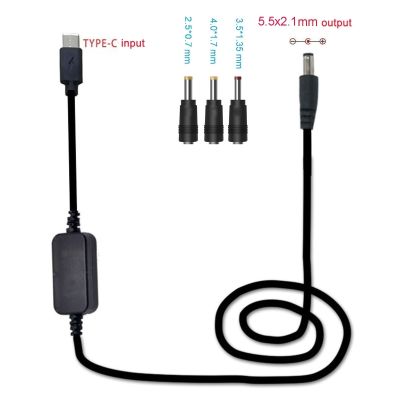 Chaunceybi 36W USB C Type to 12V 2.5/3.5/4.0/5.5mm Conveter Cable Cord for Wifi Router Laptop