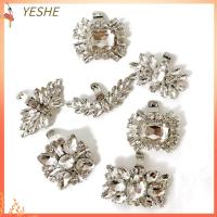 YESHE 1PC ไรน์สโตน คลิปหนีบรองเท้า คริสตัลคริสตัลคริสตัล ถอดออกได้ หัวเข็มขัดเสน่ห์ แฟชั่นสำหรับผู้หญิง ตกแต่งรองเท้าเจ้าสาว สำหรับผู้หญิง