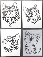 21*29 Cm Kitten Template Fox DIY Layering Stencils Wall Painting Scrapbook Coloring Embossing Album Decorative Card Template Rulers  Stencils