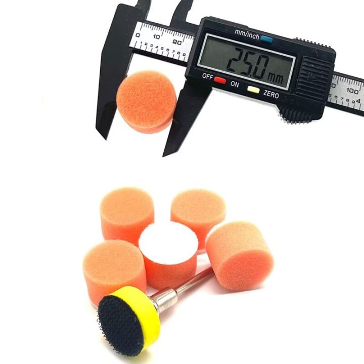 11-pcs-mini-car-foam-drill-polishing-pad-kit-hook-and-loop-1-inch-25mm-detail-sponge-wool-waxing-buffing-pads-with-backer-adhesives-tape