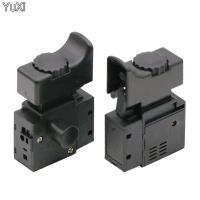 YUXI 1PCS FA2-4-6/1BEK 250V 6A 5E4 Black Lock On Power Tool Electric Drill Trigger Switch Electric Tool Fittings Switch