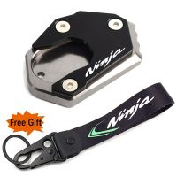 แผ่นรองขาตั้งด้านข้าง CNC สำหรับ KAWASAKI NINJA 300 650 1000 ER6F ZX6R Ninja650 ZX12R ZX10R รถจักรยานยนต์