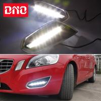 Car LED Daytime Running Lights For Volvo S60 V60 2011 2012 2013 12V Auto DRL Signal Lamps Foglamp Projector Mounts