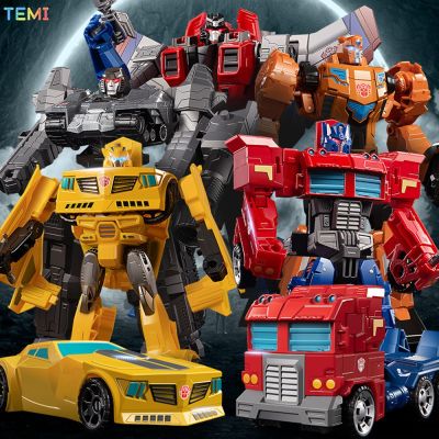 รถแปลงร่างเทมิฟอร์รถหุ่นยนต์ตุ๊กตาขยับแขนขาได้อัลลอยโมเดลของเล่นรถ Mainan Transformers ของขวัญวันเกิดคริสต์มาสสำหรับเด็กผู้ชาย