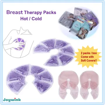 Breast Therapy Pad,2Pcs Reusable 3 in 1 Heat and Ice Packs Breast Therapy  Pad for Breastfeeding 