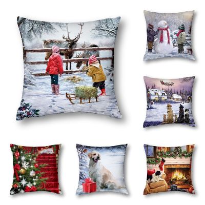 Christmas Cushion Cover - Upgrade Your Living Room Decor With Festive Feel Home Decor pillow case art cushion cover