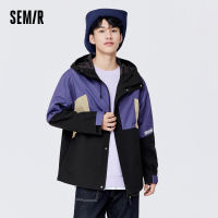 Semir แจ็คเก็ตผู้ชาย2022ฤดูใบไม้ร่วงใหม่หลวมคมชัดแจ็คเก็ตแฟชั่นที่เรียบง่ายลมคลุมด้วยผ้าแนวโน้มสบายๆด้านบน