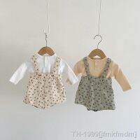 ☇✽ Milancel primavera bebê bodysuits macio denim meninas floral peça macacão