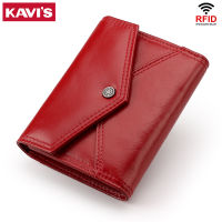 【 Cw】fashion Slim Wallets For Women Genuine Leather RFID Blocking Small Card Holder Multi Functional Trifold Female Clutch Purse Mini