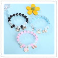 New Sanrioed Anime Melody Cinnamoroll Kuromi Cartoon Bracelets Women Chain Party Wedding Jewelry Holiday Gifts Girl Elastic Rope