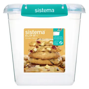  Sistema 1.24L Lunch Stack Square to Go Assorted Colours,  Polypropylene, 1.24 Litre : Home & Kitchen