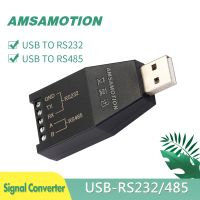 AMSAMOTION ตัวเชื่อมต่อแบบ USB กับ RS232 RS485โมดูลสื่อสารแบบอนุกรมเกรดอุตสาหกรรม USB-232/485 TIA อุปกรณ์แปลงสัญญาณ CH340