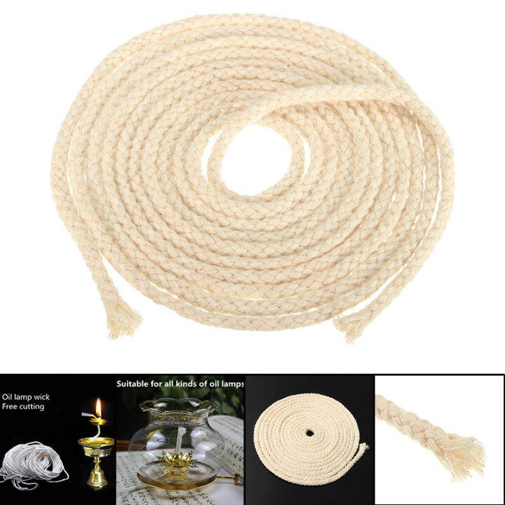 3m Cotton Alcohol Lamp Wick Burner 6 mm Thick Thread Coffee Pot Oil