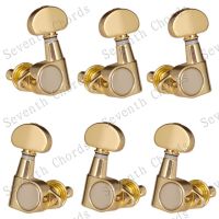 A Set Small Semicircle Button Sealed-gear Acoustic Electric Guitar String Tuning Peg Tuners Machine Head Right Angle Screw Hole