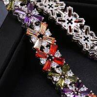 Honghong Ashion High-End Cross-Shaped 3A Zircon Bracelet Temperament Personalized Wedding Party Gift Accessories