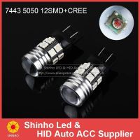 เบรครถนำ Autolamps T20 W21w W21/5W นำ Smd5050 7440 7443เลนส์12V หลอดไฟ Led T20หลอดไฟ