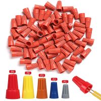 50pcs/25pcs Fast Connector Spring Cap Crimp End Terminal AWG24-7 Insulated Electrical Insert Splice Rotating Wire Connection Watering Systems Garden H