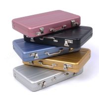 【hot】☍۩  Aluminum Storage Business ID Credit Card Holder Suitcase Bank 2022 New Jewelry Rectangle Organizer