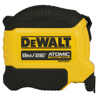 DEWALT ?? ตลับเมตร Atomic ยาว 8 เมตร (26ฟุต) รุ่น DWHT38118-30 ยืดได้ไกล ล็อคสายวัดได้แน่น อุปกรณ์เครื่องมือช่าง งานช่าง ดีวอลท์