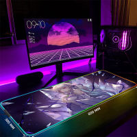 Re ศูนย์ RGB Gaming Mousepads โต๊ะ Pad แป้นพิมพ์ LED Gamer Mousepad XXL แผ่นรองเมาส์ Luminous แผ่นรองเม้าส์ Design