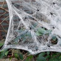 Super Stretchy Cobweb Artificial Spider Web Halloween Decoration Scary Party Scene Props Indoor Outdoor Home Decor Accessories