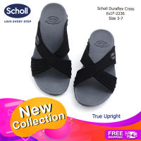 Scholl รองเท้าสกอลล์-ดูราเฟล็ค คลอส Duraflex Cross รุ่น 1F-2236 สีดำ รองเท้าแตะสวม ผู้หญิง รองเท้าสุขภาพ Comfort Sandal เบา ทนทาน ส่งฟรีทั่วไทย