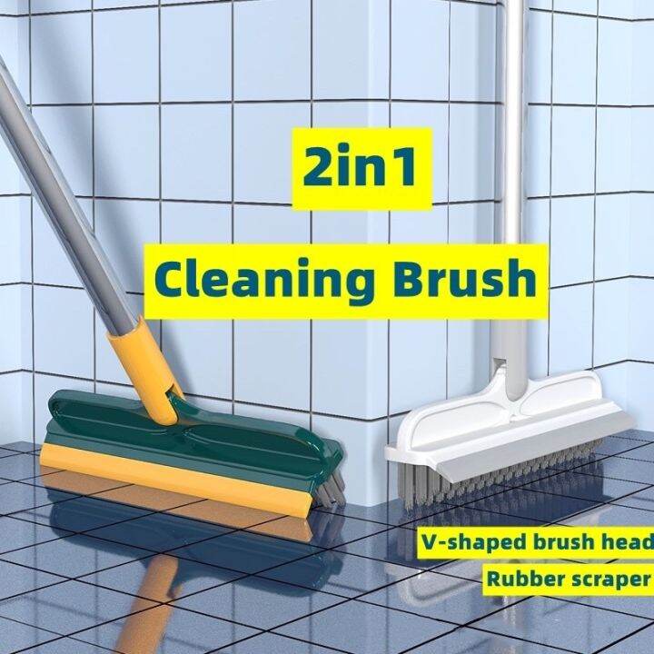 [Hot sales]☢ Onhand! Gap cleaning squeegee brush Bathroom Tiles Brush Long Handle Bathtub Clean