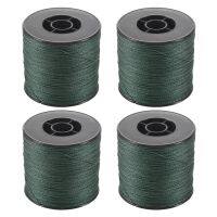 4pcs 500M 100LB 0.5mm Super Strong Braided Fishing Line PE 4 Strands Color:Dark Green