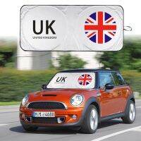 รถ Sun Shade ป้องกันกระจกบังแดด UK ธงโลโก้สำหรับ Mini Cooper One S R50 R53 R56 R60 F55 F56 R58 R59 Parasol Coche