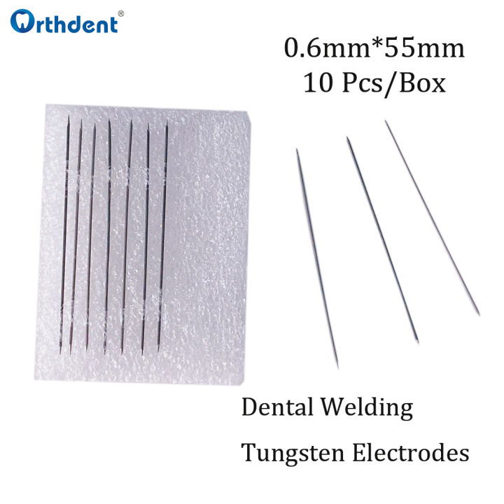 10ชิ้นกล่องทันตกรรมเชื่อมทังสเตน-electrodes-จุดเข็ม-ceriated-แท่งสีเทาสำหรับเชื่อม-tig-0-6มม-x-55มม-dentistry-tools