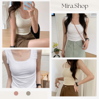 Mira_shop เสื้อกล้ามรัดรูปใส่ง่าย สบาย ผ้านิ่มไม่ร้อน รับซัมเมอร์ 2818#