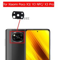 2ชิ้นสำหรับ Xiaomi Poco X3 Nfc/ X3 Pro กระจกกล้องมองหลังเลนส์กระจกกล้องถ่ายรูปด้านหลังพร้อมกาว3เมตรอะไหล่ซ่อม