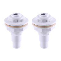 2Pcs Above Ground Pool Complete Return Jet Fitting Gasket &amp; 1-1/2Inch Male Hose Adapter &amp; Nut 3/4Inch Eyeball Outlet