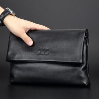 European And American Fashion Mens Clutch Bag Leather 2022 New Soft Leather Mens Bag Handbag First Layer Cowhide Clip Bag Tide