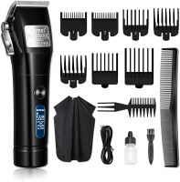 Kemei ทรงผมสำหรับผู้ชาย Professional Cordless Hair Clippers &amp; Trimmer ผมตัด2850 Pg Clipper พร้อมจอแสดงผล LED ชาร์จชุดเจ้าบ่าว