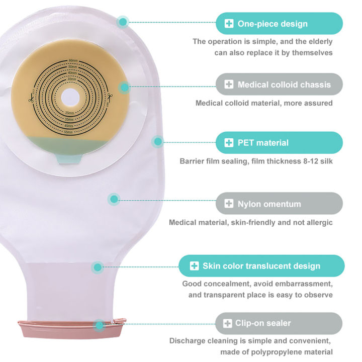 cofoe-10ชิ้นระบบชิ้นเดียว-colostomy-กระเป๋า-stoma-ทิ้งกระเป๋า-ileostomy-ถุงออสโตมีตัดขนาด20มม-60มม-สีเบจถุงออสโตมี-kantong-kolostomi