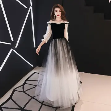 Black and white sale gown for js prom