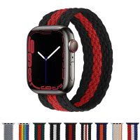 [HOT CHALIUIUILILXWE 607] สายสายผ้าไนลอนแบบถักเดี่ยวสำหรับสายคาด Apple Watch 45มม. 44มม. 40มม. 38มม. 42มม. สายสายรัดนาฬิกาข้อมือ IWatch Series 7 6 SE 5 4 3