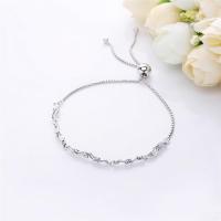 100% 925 Sterling Silver Classic Sparkling Ice Cube Slider Tennis Bracelet Fit Pandora Charm Beads