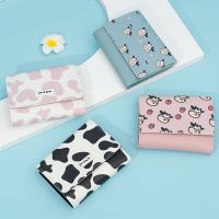 1Pc New Cow Coin Purse PU Leather Cartoon Animal Multi card Slot Short Women Coin Purses Student Wallets Female Money Bag Gifts