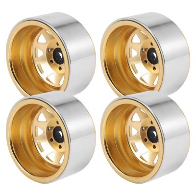 4PCS Deep Dish Wagon Metal 1.9 Beadlock Wheel Hub Rim for 1/10 RC Crawler Axial SCX10 90046 Traxxas TRX4 RC4WD D90