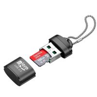 USB Micro SD/TF Pembaca Kartu USB 2.0 Mini Pembaca Kartu Memori Ponsel Adaptor USB Kecepatan Tinggi untuk Aksesori Laptop