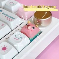 1pc Anime cartoon game Kawaii soft pottery keycap three-dimensional handmade products cute gift mechanical keyboard ESC keycap